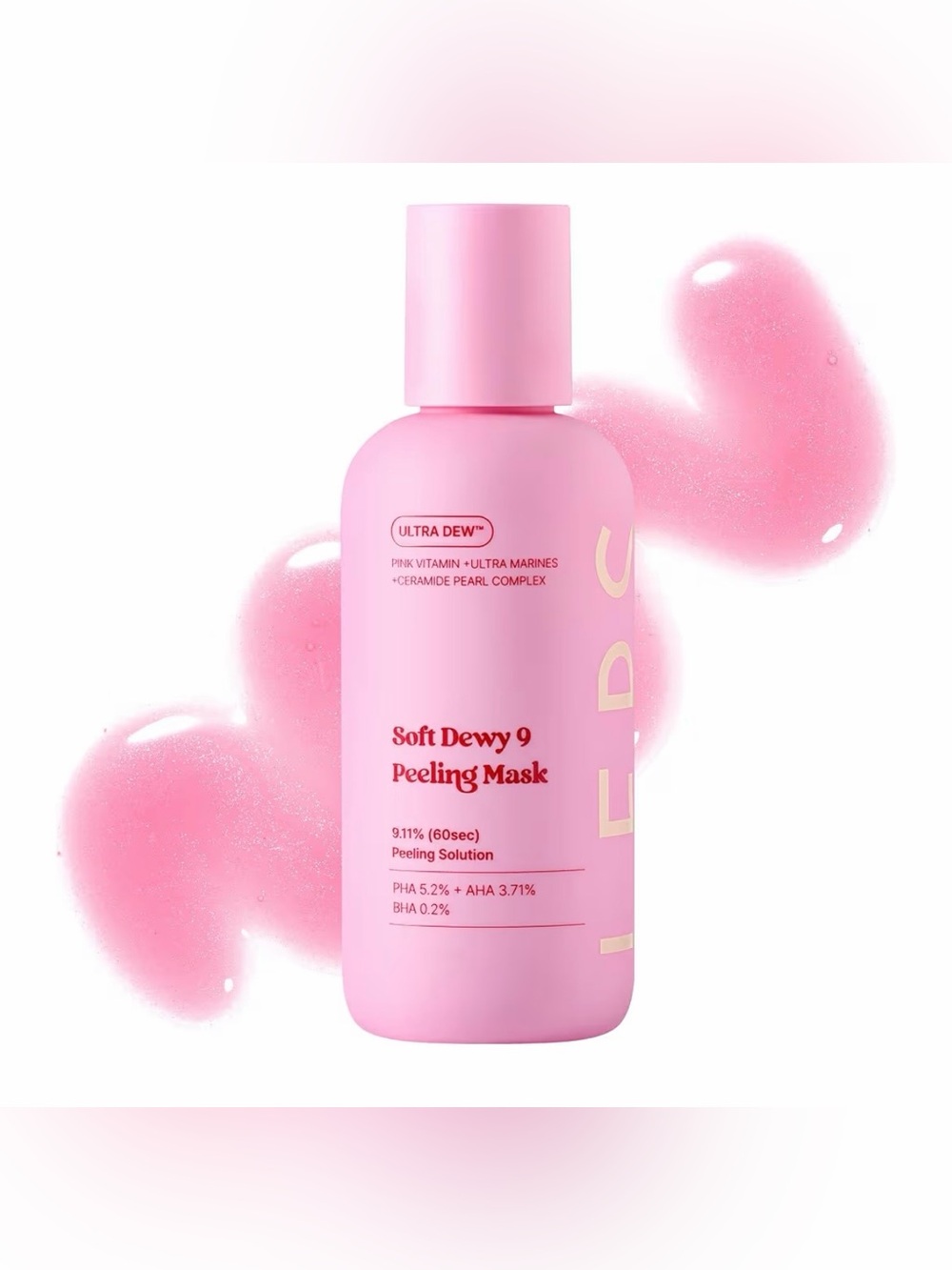 LEPS Soft Dewy 9 Pink Wash Off Face Mask NEW